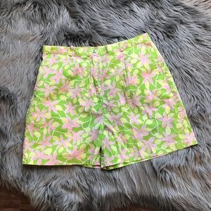 Lilly Pulitzer lime green high waisted shorts 💕